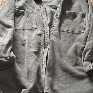 Aerie Charcoal Button-Up Shirt